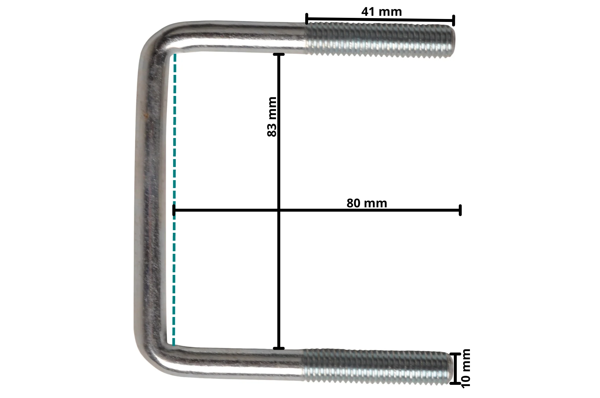 U-Bolzen / Zugöse M10 80x83 mm - Image 3