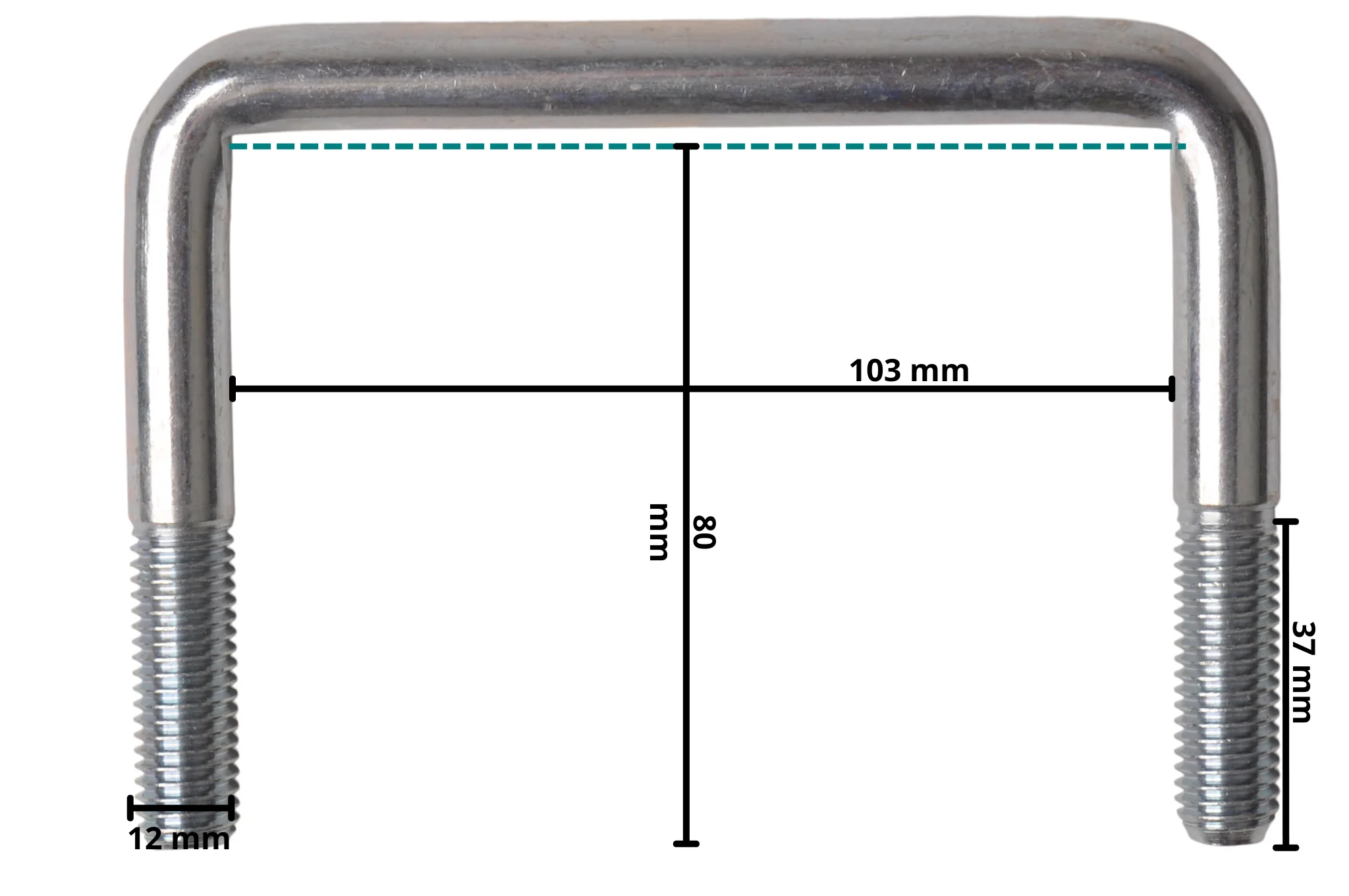 U-Bolzen / Zugöse M12 80x103 mm - Image 3