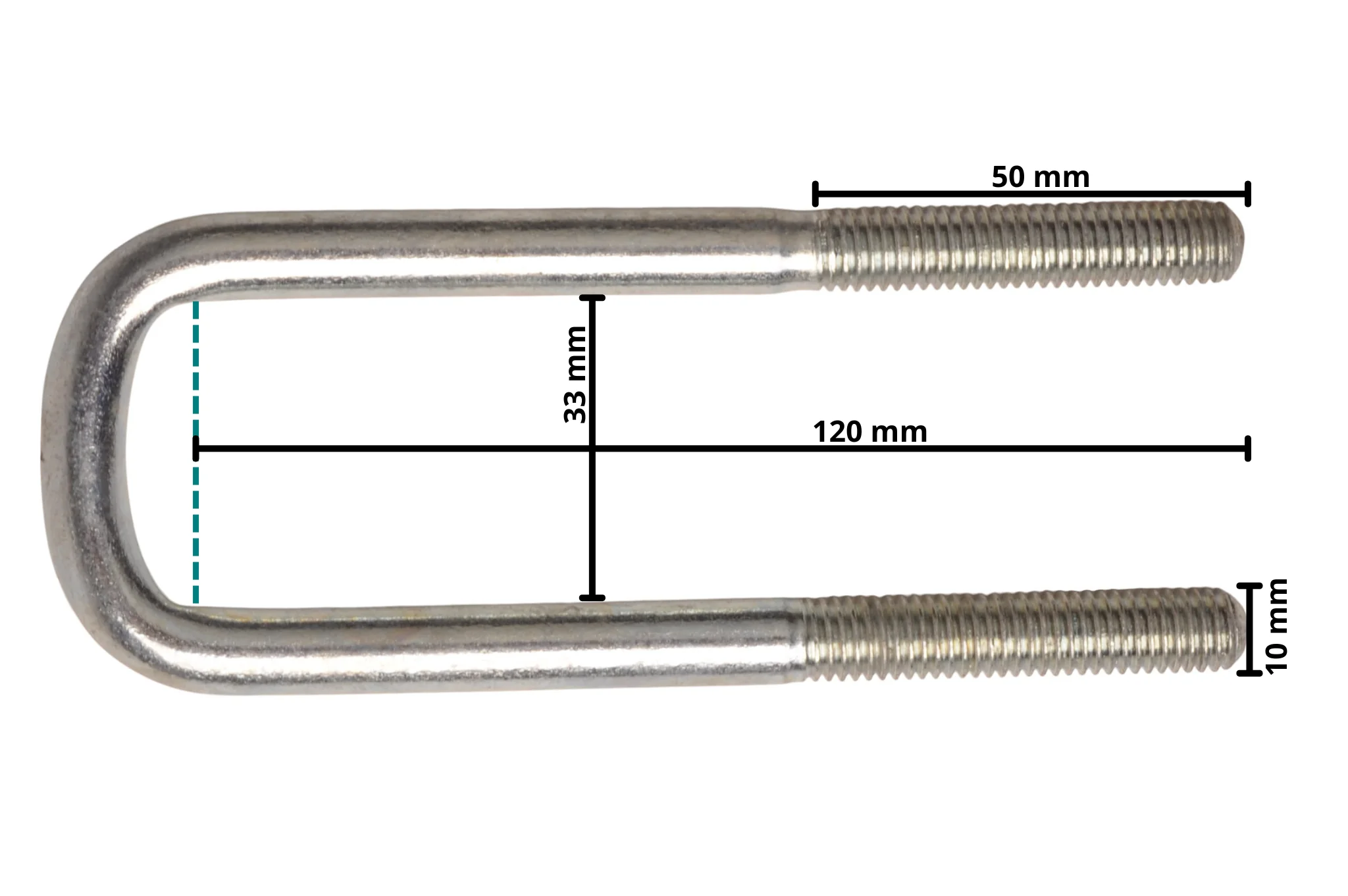 U-Bügelschrauben / Klemmplatten M10 120x33 mm - Image 4
