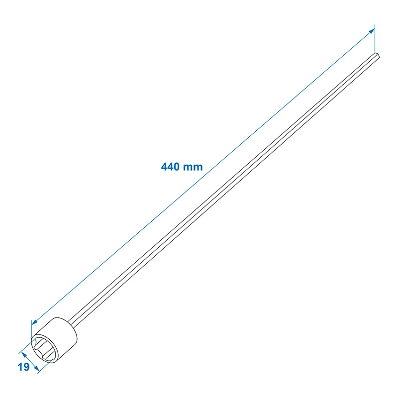 Verlängerungsadapter 440 mm / 19 mm für Eckstütze - geeignet für fast alle Caravan-Typen - Image 5
