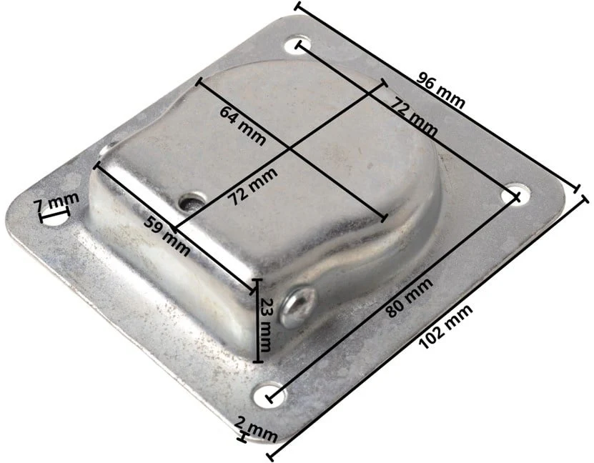 Versenkbare Zurrmulde Zurröse einfach 102x96 mm - Image 10