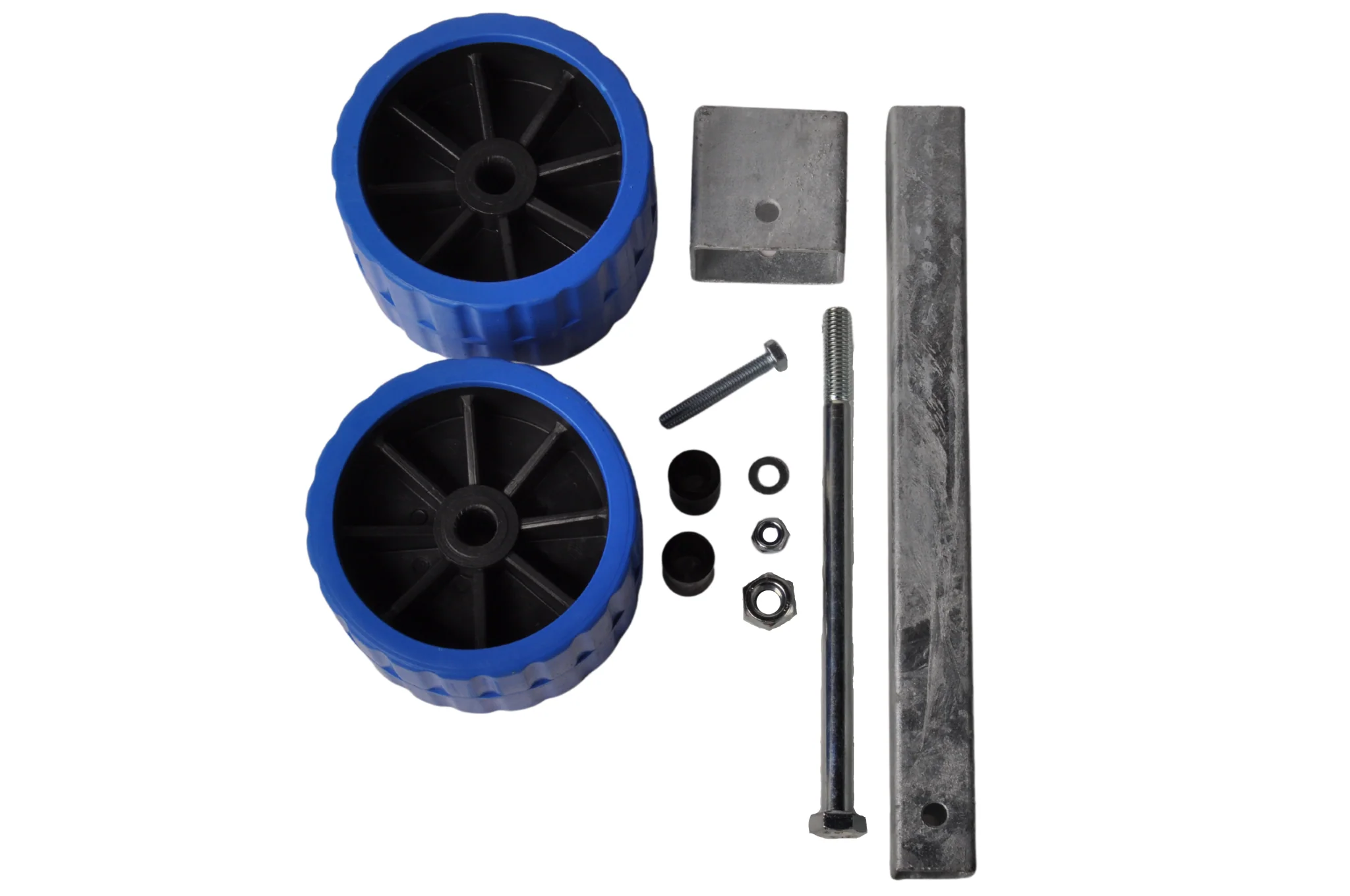 Höhenverstellbarer Bilgenrollensatz blau - 30x30x300 mm - verzinkt - Image 4