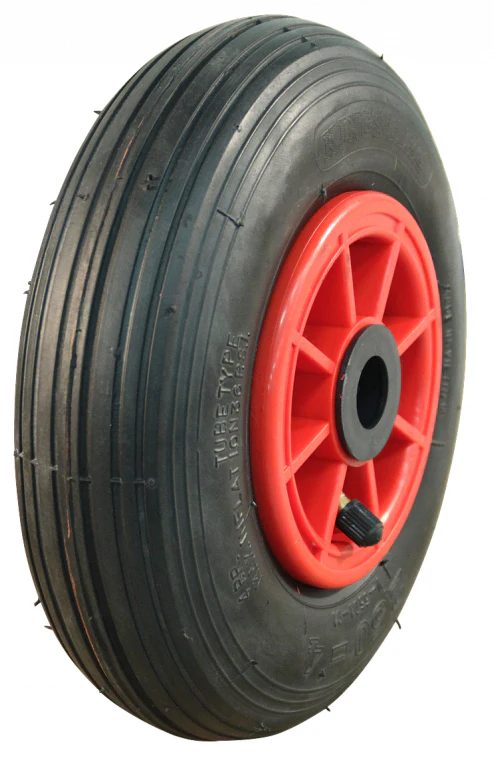 Sackkarrenrad - 2.50-4 - Luftreifen und Kunststofffelge - maximale Belastung: 75 kg - Achsloch/Nabendurchmesser: 20 mm - inklusive Rollenlager