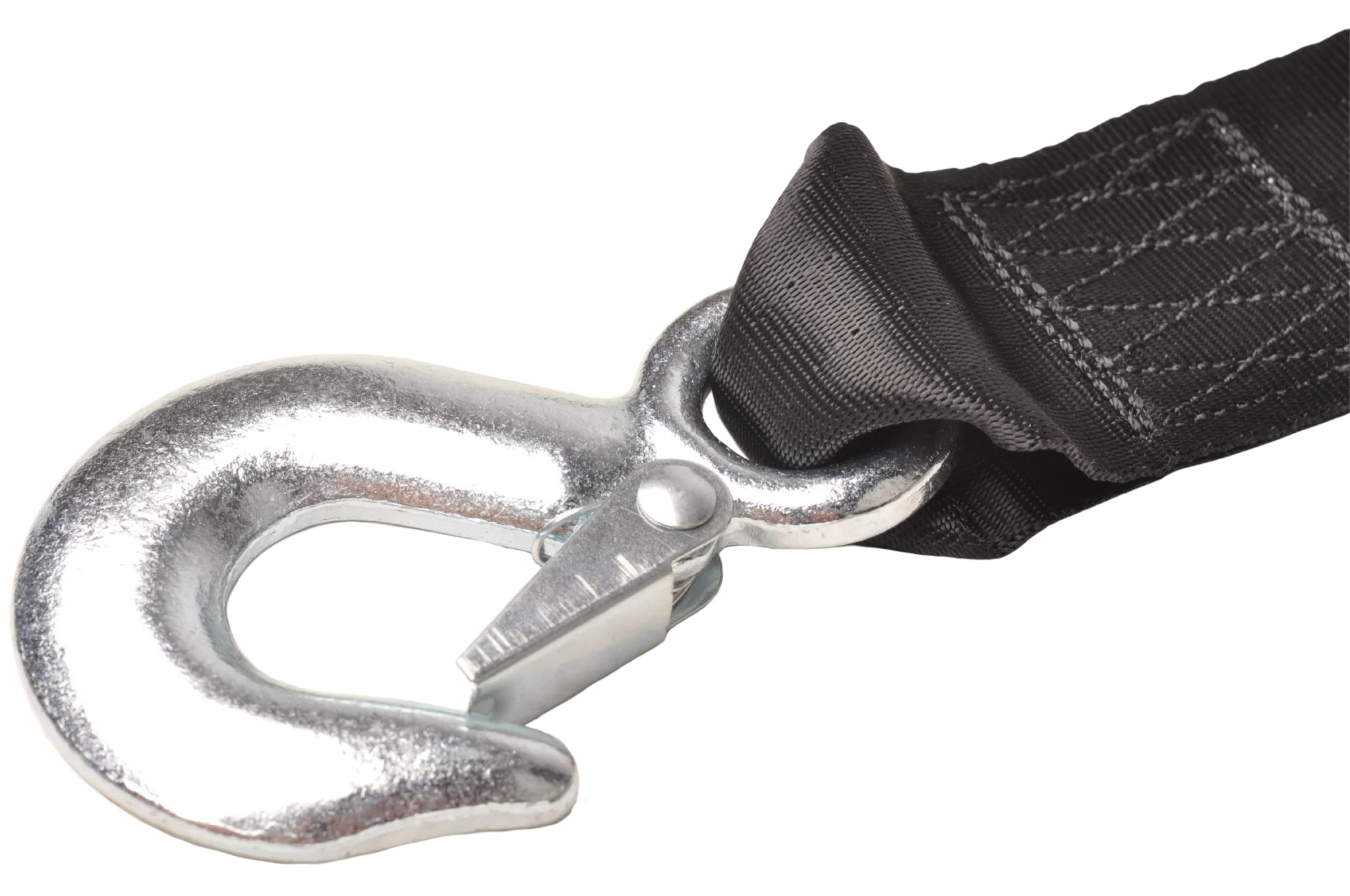 Seilband Bootsanhänger mit Sicherheits­haken – 5 cm x 6,1 Meter – 612 kg – Schwarz - inkl. Bolzen - Image 3