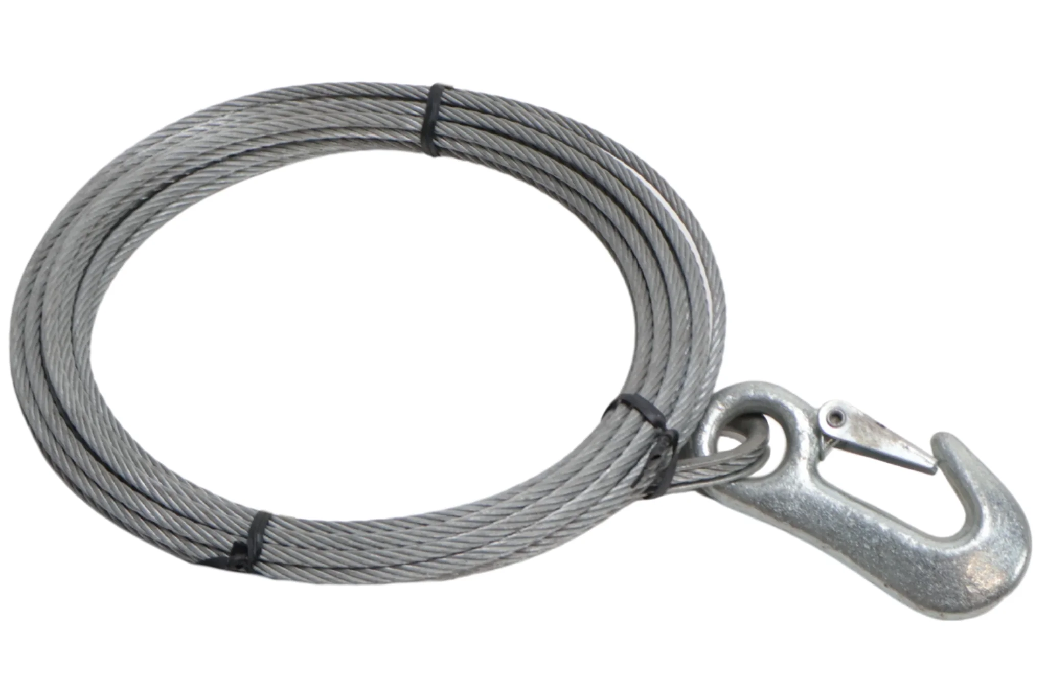 Windenseil mit Haken (4 mm x 8,5 Meter)