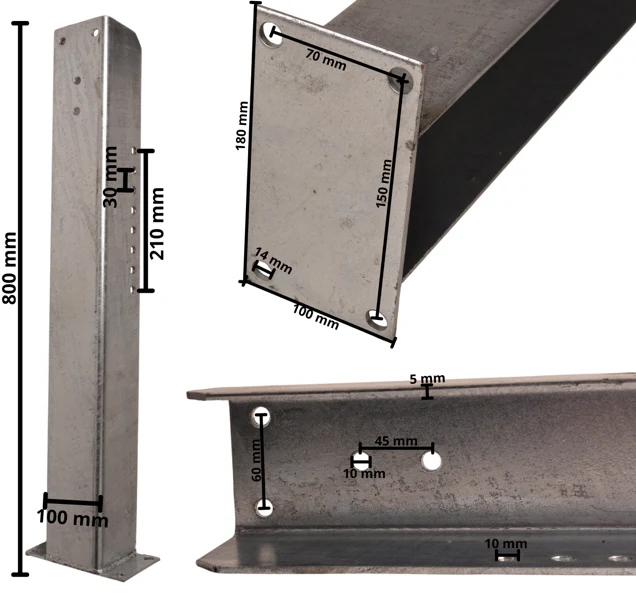 Windenstütze Multi 800 mm horizontal/vertikal - Image 10