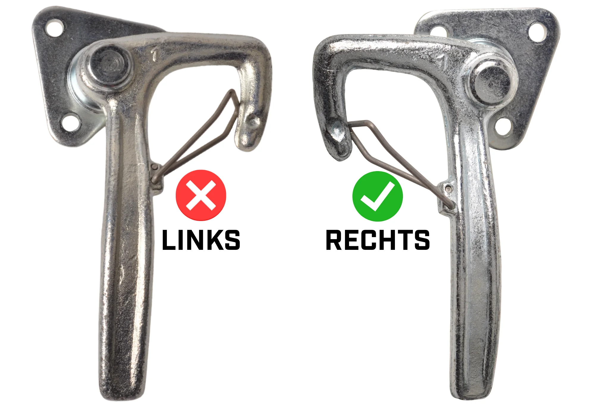 Winkelhebelverschluss RECHTS klein Typ 1 mit Feder (kleine Montageplatte) - Image 6