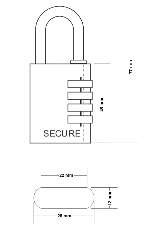 Zahlenschloss klein – 4-stelliger Code - Image 5