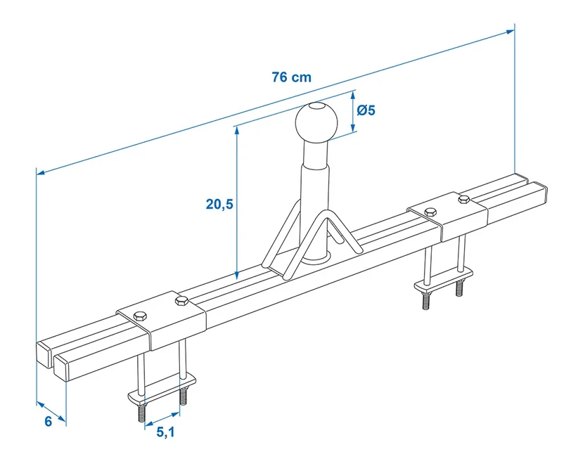 ProPlus Deichseladapter für Fahrradträger - einfache Montage ohne Bohren - inklusive Montagematerial - Image 5