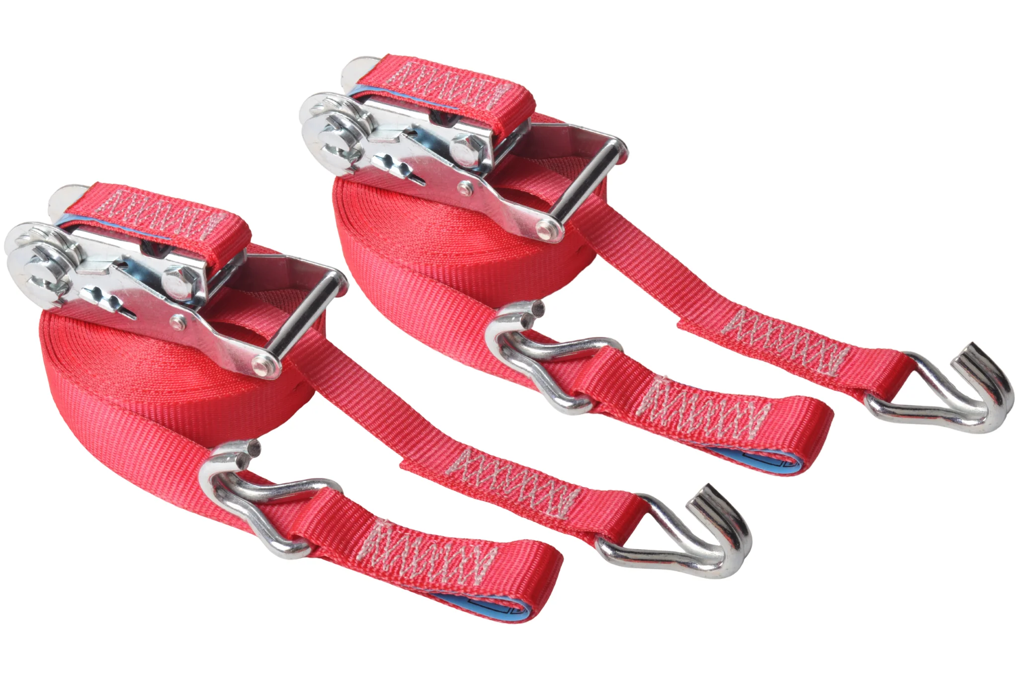 2 Stück Spanngurte - 700x2,5 cm - rot - Bruchlast 750 kg