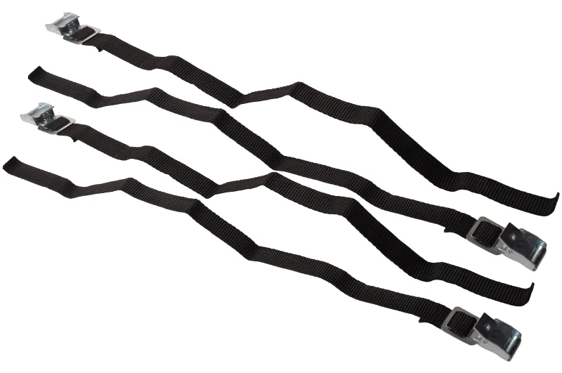 4 Stück Spanngurte - 40x1,8 cm - schwarz - für Fahrradträger